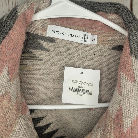 Vintage Charm Jackson Hole Aztec Print Shirt Jacket Sz Small - Picture 4 of 4